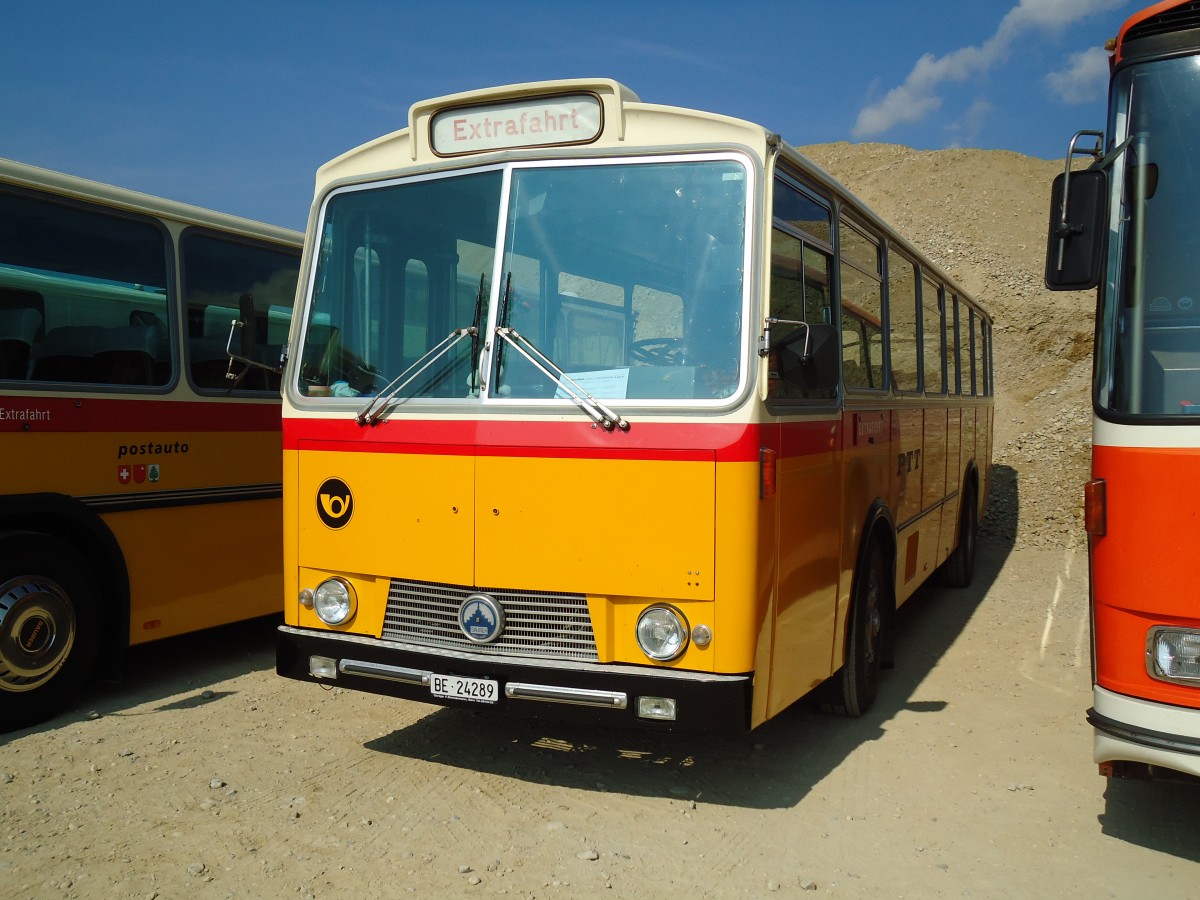(146'564) - Zimmermann, Niederwangen - BE 24'289 - Saurer/T�scher (ex P 24'632) am 31. August 2013 in Niederbipp, Saurertreffen