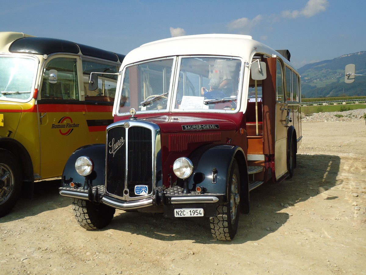(146'586) - Bechter, Kriens - Saurer/Krapf (ex M�nch, D-Marienberg; ex Sirig, Widnau; ex RhV Altst�tten Nr. 33; ex Th�r, Eichberg) am 31. August 2013 in Niederbipp, Saurertreffen