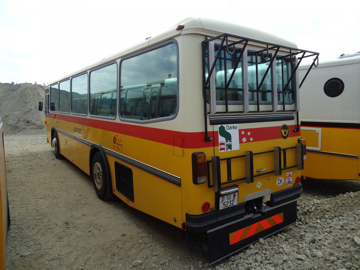 (146'742) - F�ssler, Unteriberg - Nr. 6/SZ 5232 - Saurer/R&J (ex Sch�rch, Gutenburg Nr. 6; ex P 24'358) am 31. August 2013 in Niederbipp, Saurertreffen