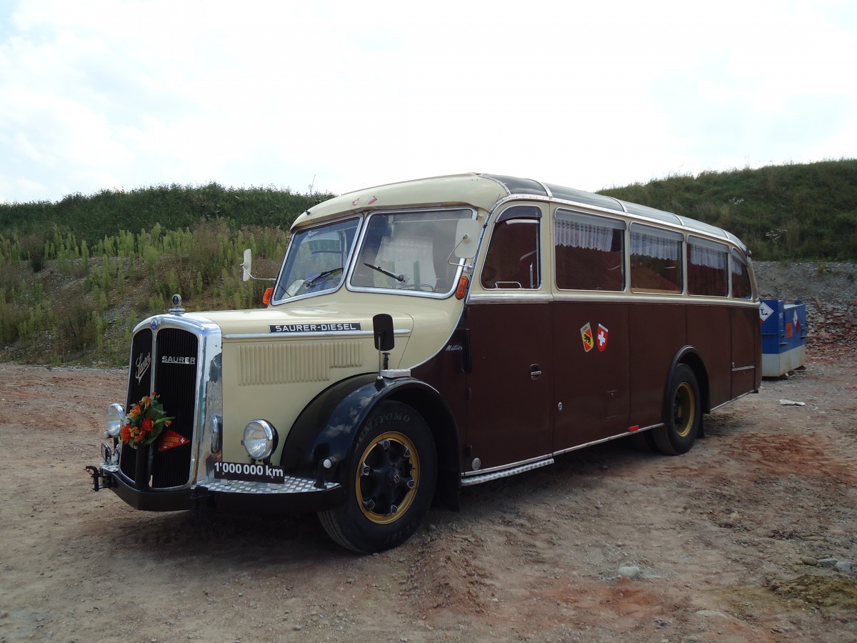 (146'750) - Eberhard, Messen - BE 807 U - Saurer/Lauber (ex Faigaux, Malleray; ex Sch�pbach, Murten; ex Marti, Kallnach) am 31. August 2013 in Niederbipp, Saurertreffen