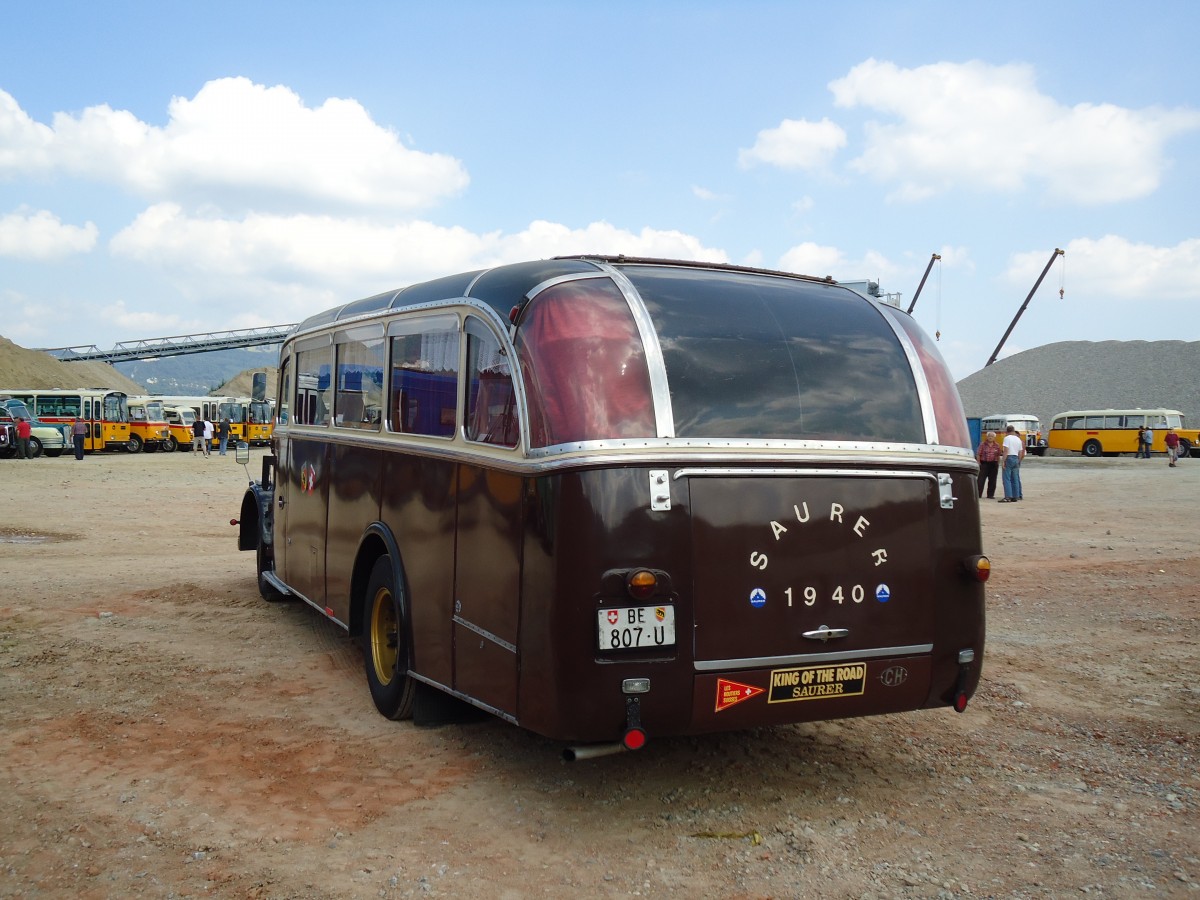 (146'752) - Eberhard, Messen - BE 807 U - Saurer/Lauber (ex Faigaux, Malleray; ex Sch�pbach, Murten; ex Marti, Kallnach) am 31. August 2013 in Niederbipp, Saurertreffen