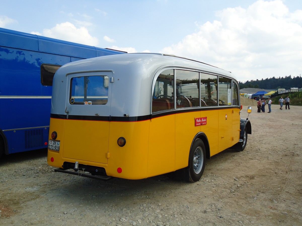 (146'754) - Hurter, M�nchaltdorf - ZH 271'919 - Berna/FHS (ex Volkart, Russikon; ex ASD Aigle; ex P 21'003) am 31. August 2013 in Niderbipp, Saurertreffen