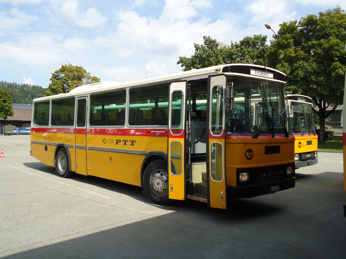 (146'926) - Bernair, M�nsingen - BE 651'182 - Saurer/T�scher (ex Schebath, Lauerz; ex Albin, F�llanden; ex Heim, Flums) am 1. September 2013 in Burgdorf, AMP