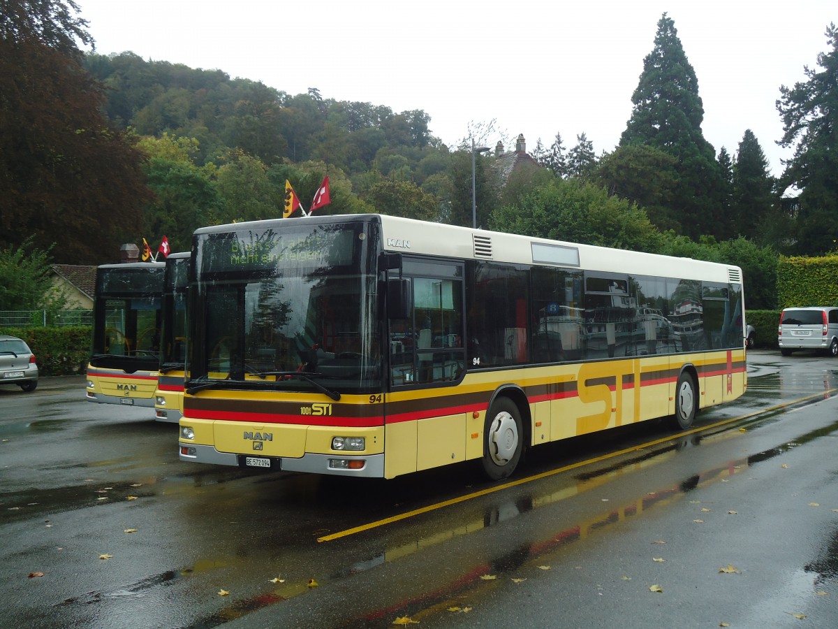 (147'492) - STI Thun - Nr. 94/BE 572'094 - MAN am 10. Oktober 2013 bei der Schiffl�ndte Thun