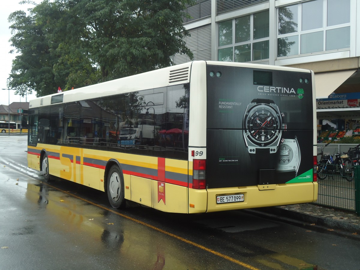 (147'496) - STI Thun - Nr. 99/BE 577'099 - MAN am 10. Oktober 2013 bei der Schiffl�ndte Thun
