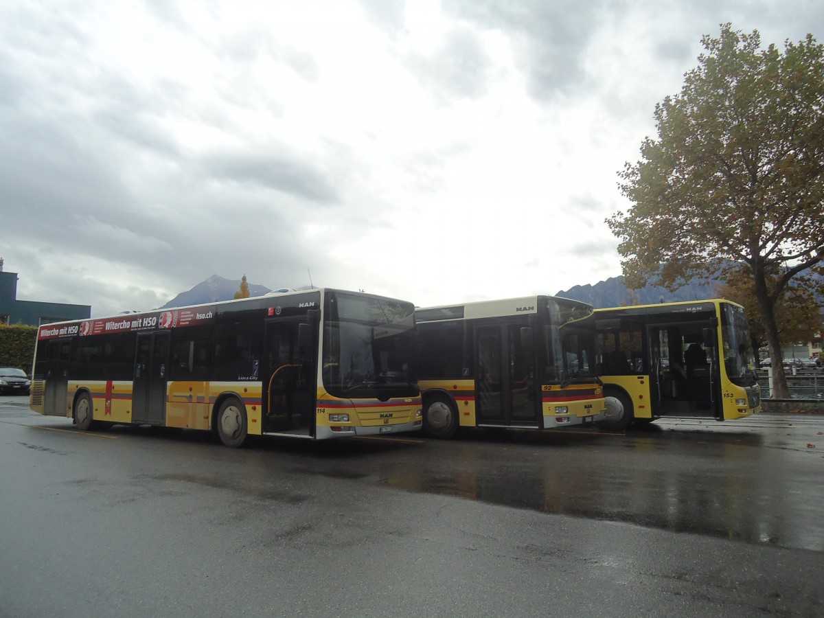 (147'551) - STI Thun - Nr. 114/BE 700'114 - MAN am 23. Oktober 2013 bei der Schiffl�ndte Thun