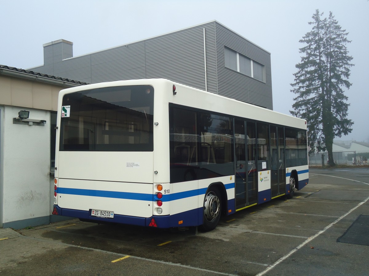 (148'341) - ZVB Zug - Nr. 510/ZG 84'510 - Lanz+Marti/Hess Personenanh�nger am 15. Dezember 2013 in Bellach, Hess