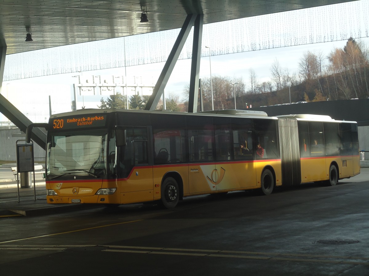 (148'413) - PostAuto Z�rich - Nr. 275/ZH 633'497 - Mercedes am 22. Dezember 2013 in Z�rich, Flughafen