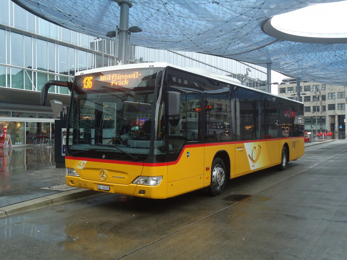 (148'479) - Brem, W�lflinswil - AG 14'618 - Mercedes am 26. Dezember 2013 beim Bahnhof Aarau