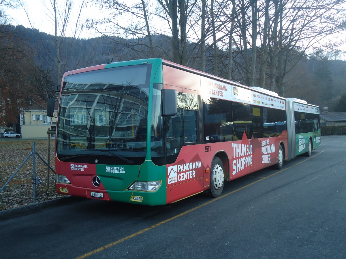 (148'603) - STI Thun - Nr. 137/BE 801'137 - Mercedes am 31. Dezember 2013 bei der Schiffl�ndte Thun
