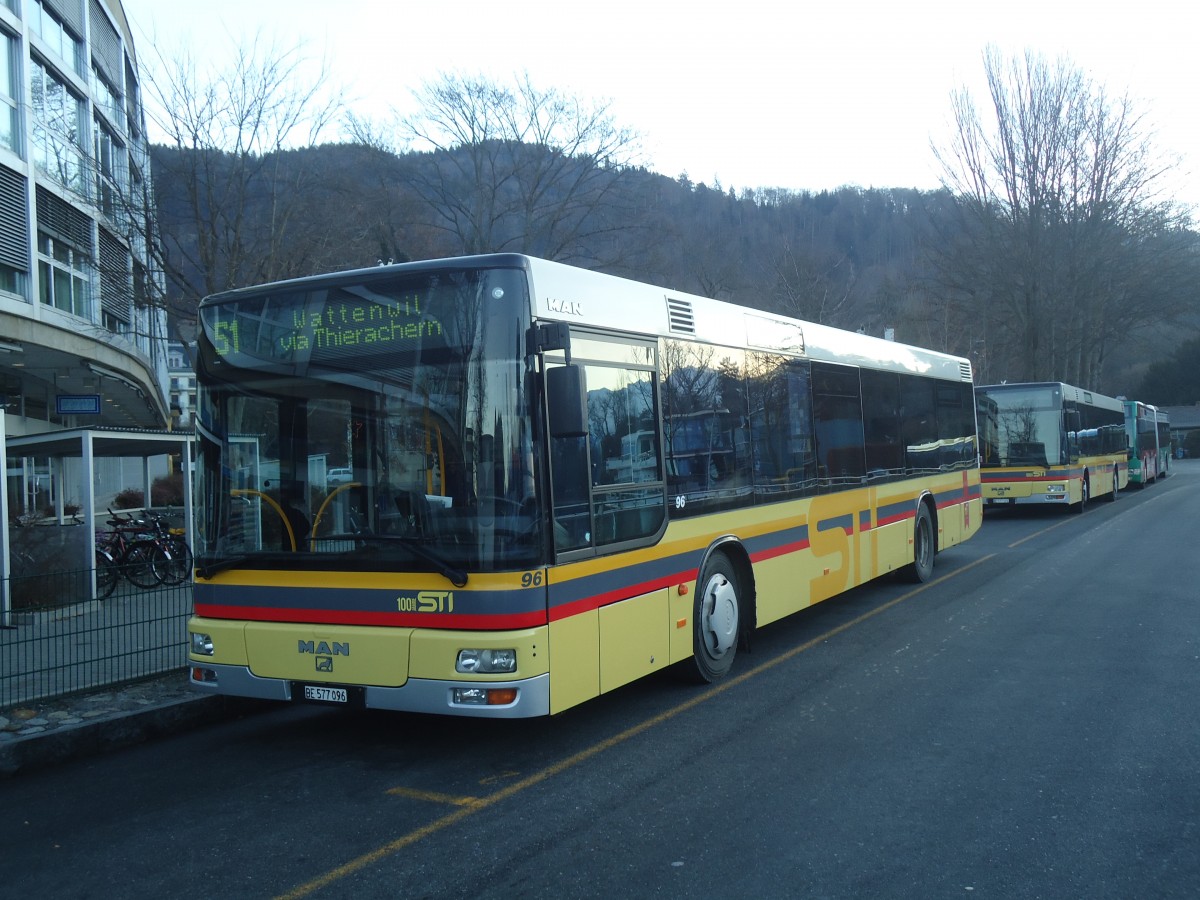 (148'607) - STI Thun - Nr. 96/BE 577'096 - MAN am 31. Dezember 2013 bei der Schiffl�ndte Thun