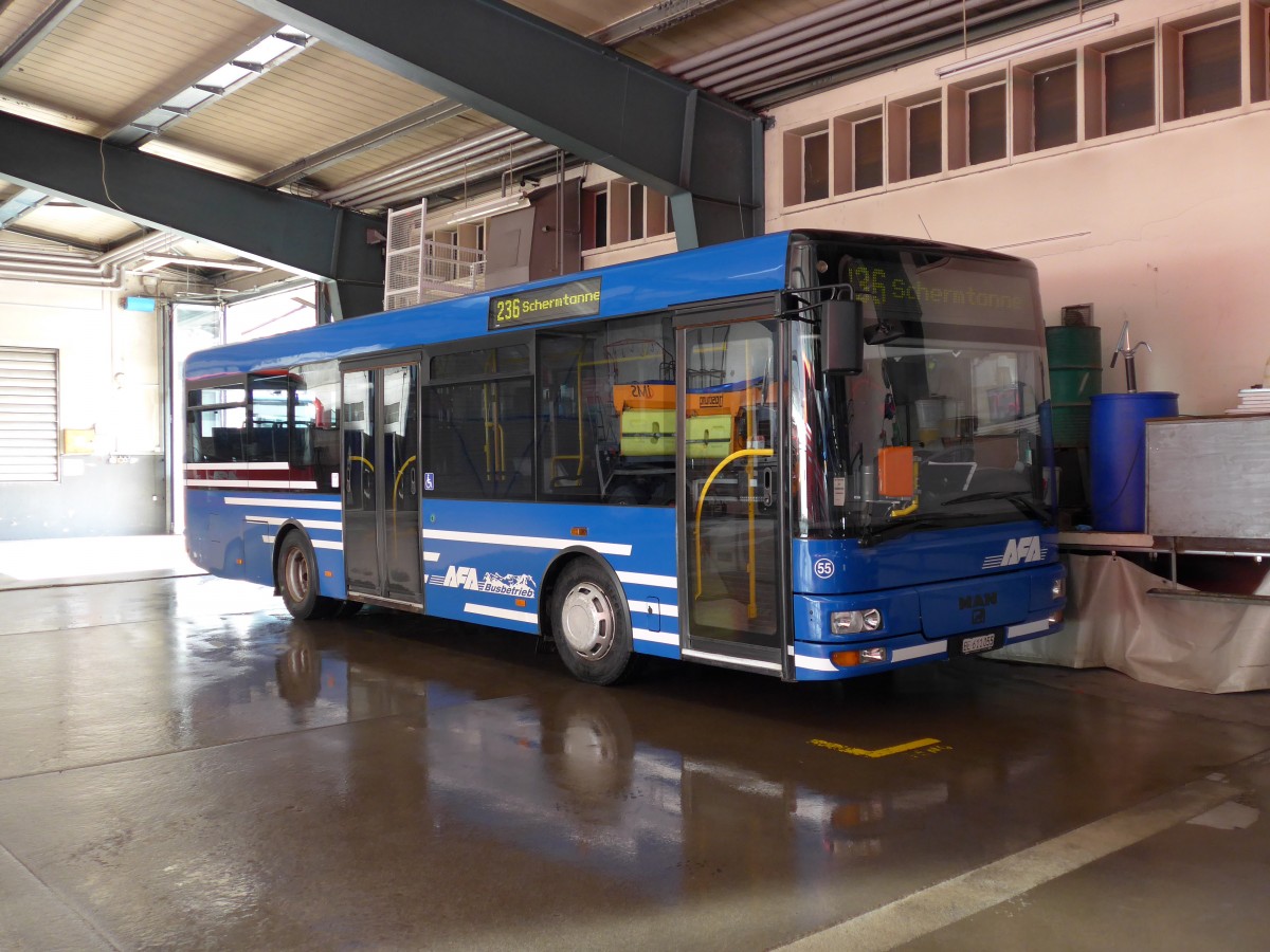 (148'854) - AFA Adelboden - Nr. 55/BE 611'055 - MAN/G�ppel am 15. Februar 2014 im Autobahnhof Adelboden