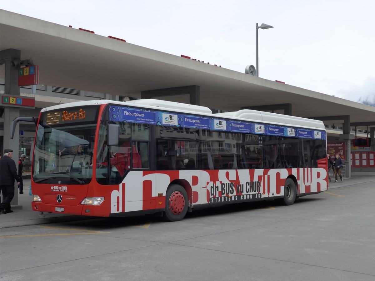 (149'129) - SBC Chur - Nr. 11/GR 97'511 - Mercedes am 1. M�rz 2014 beim Bahnhof Chur