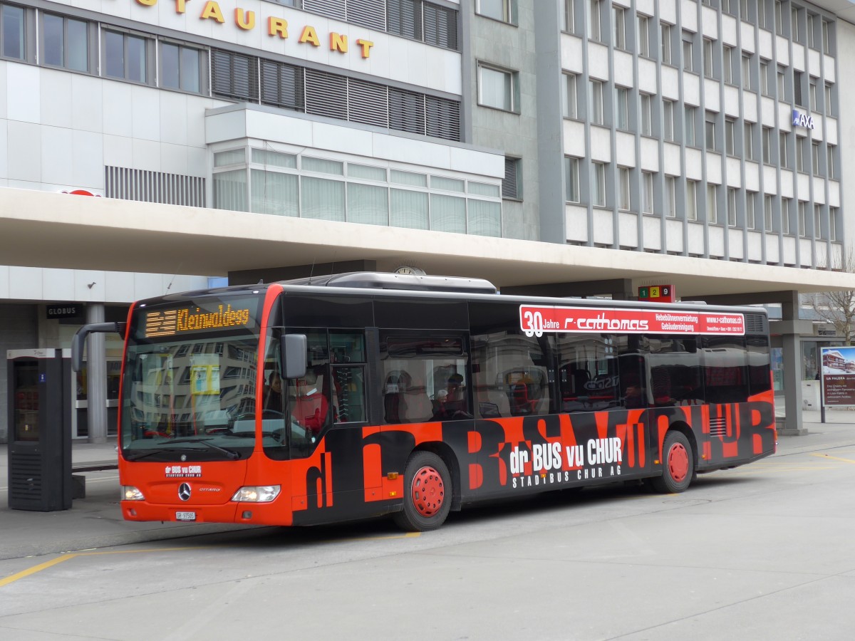 (149'143) - SBC Chur - Nr. 5/GR 97'505 - Mercedes am 1. M�rz 2014 beim Bahnhof Chur