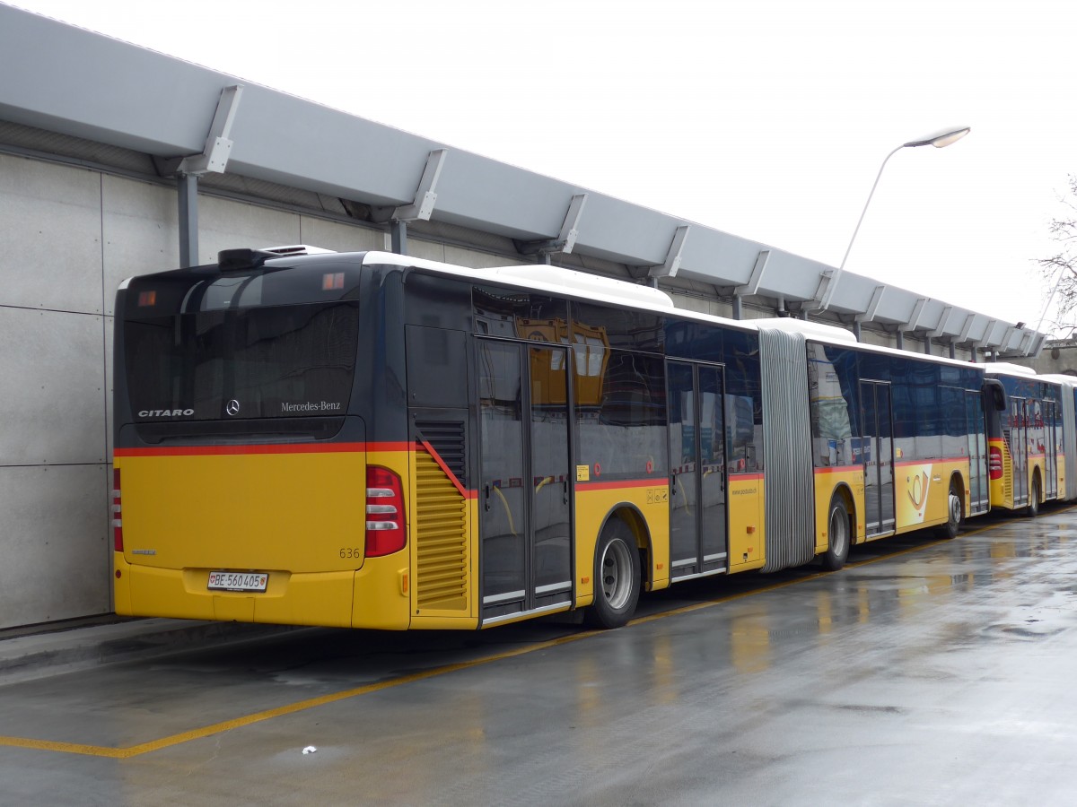 (149'382) - PostAuto Bern - Nr. 636/BE 560'405 - Mercedes am 23. M�rz 2014 in Bern, Postautostation