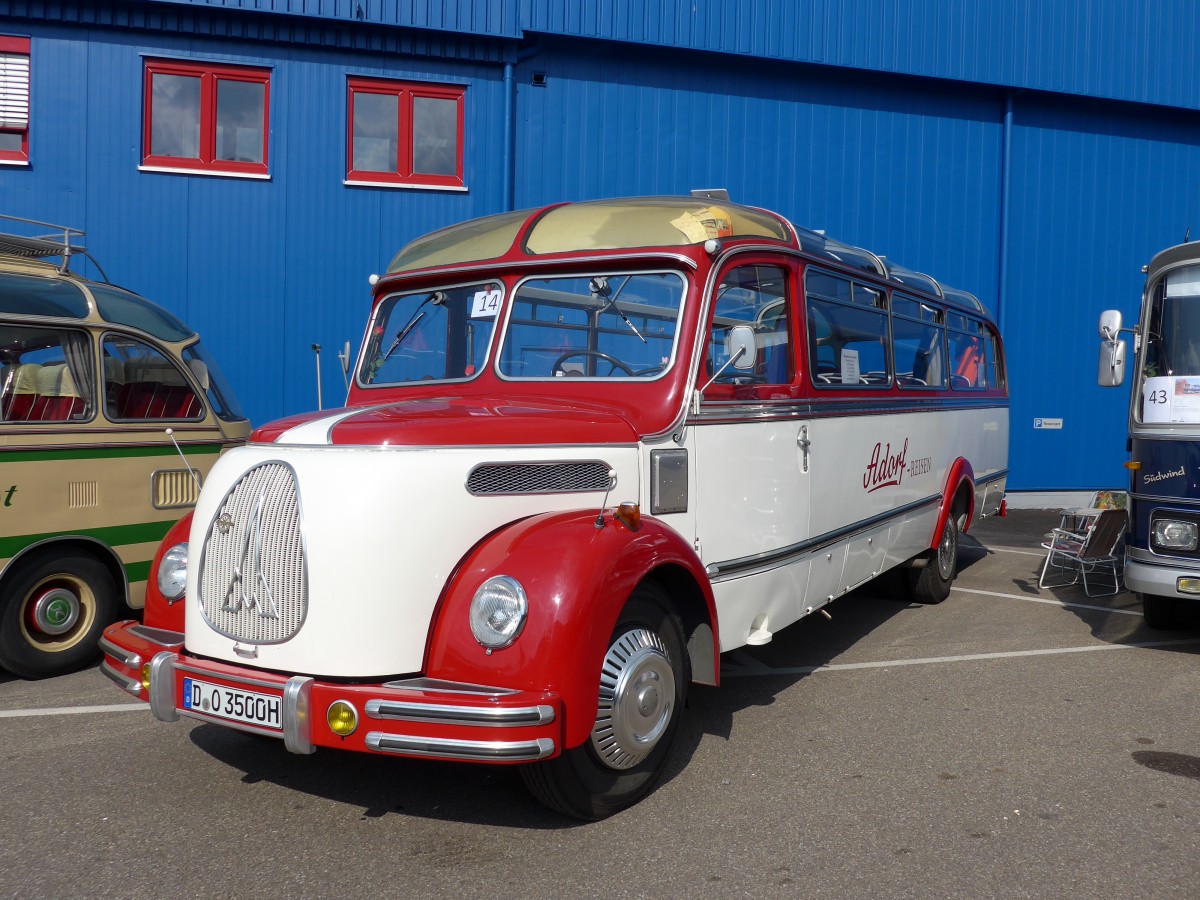 (150'101) - Adorf-Reisen, D�sseldorf - D-O 3500H - Magirus-Deutz am 25. April 2014 in Sinsheim, Museum