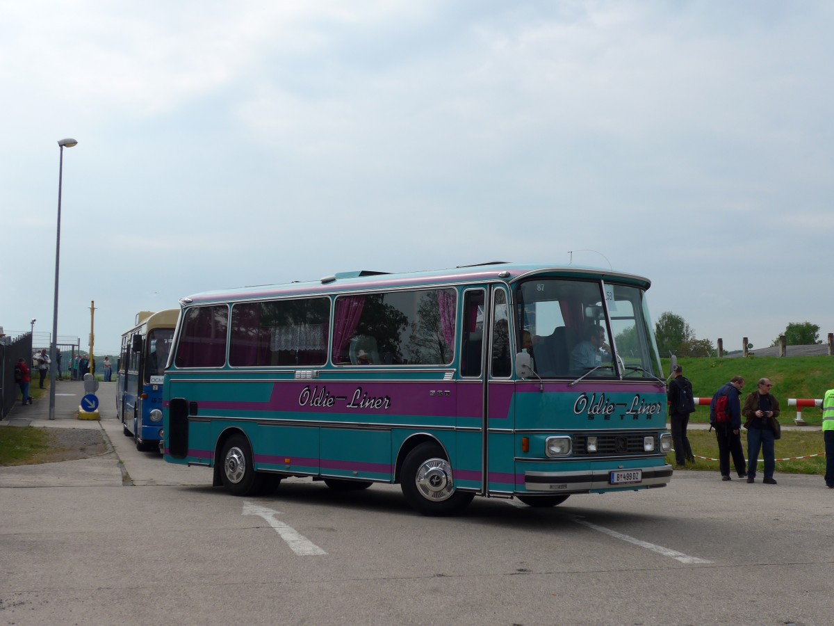 (150'197) - Aus Oesterreich: W�stner, Bezau - B 499 DZ - Setra am 26. April 2014 in Speyer, Technik-Museum