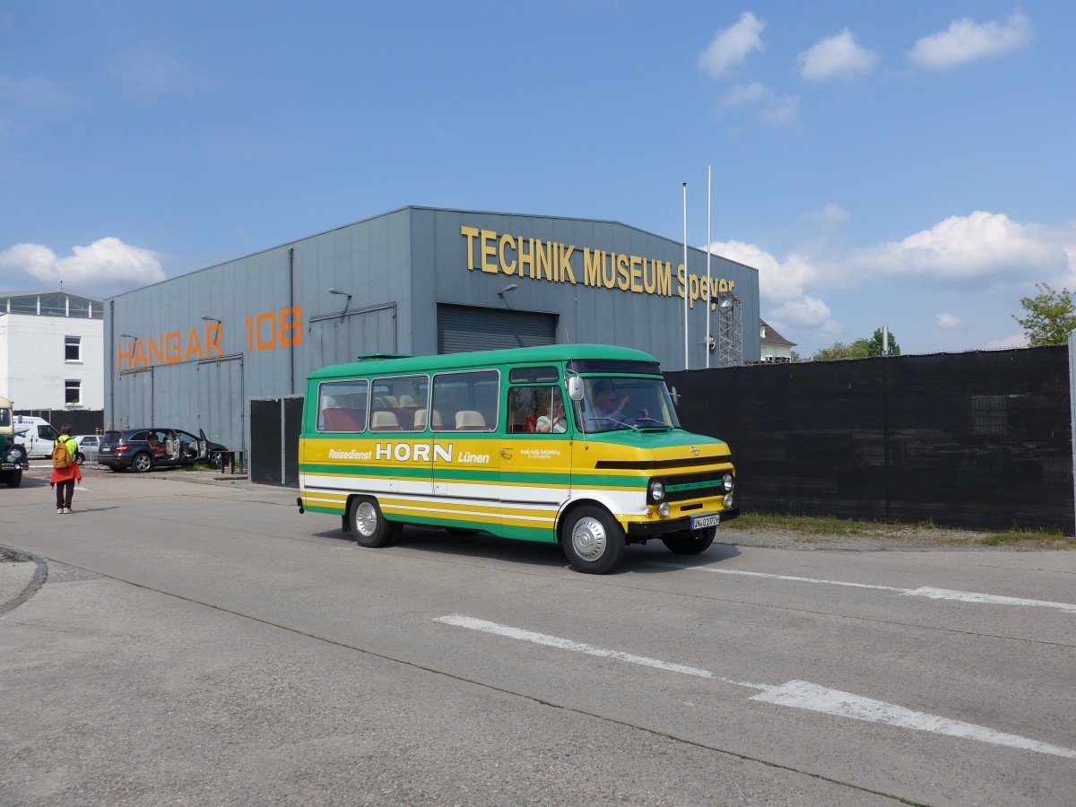 (150'445) - Horn, L�nen - UN 01'972H - Opel am 26. April 2014 in Speyer, Technik-Museum