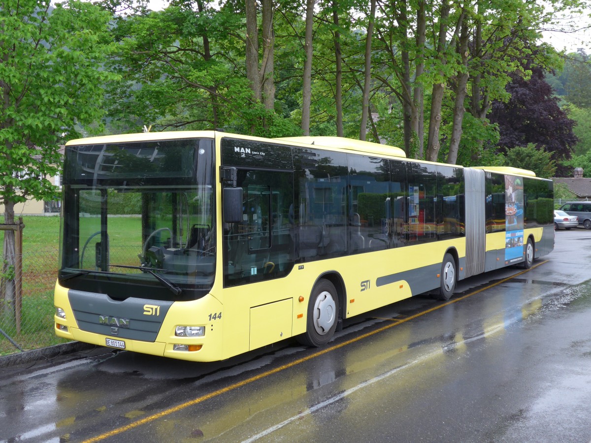 (150'760) - STI Thun - Nr. 144/BE 801'144 - MAN am 26. Mai 2014 bei der Schiffl�ndte Thun