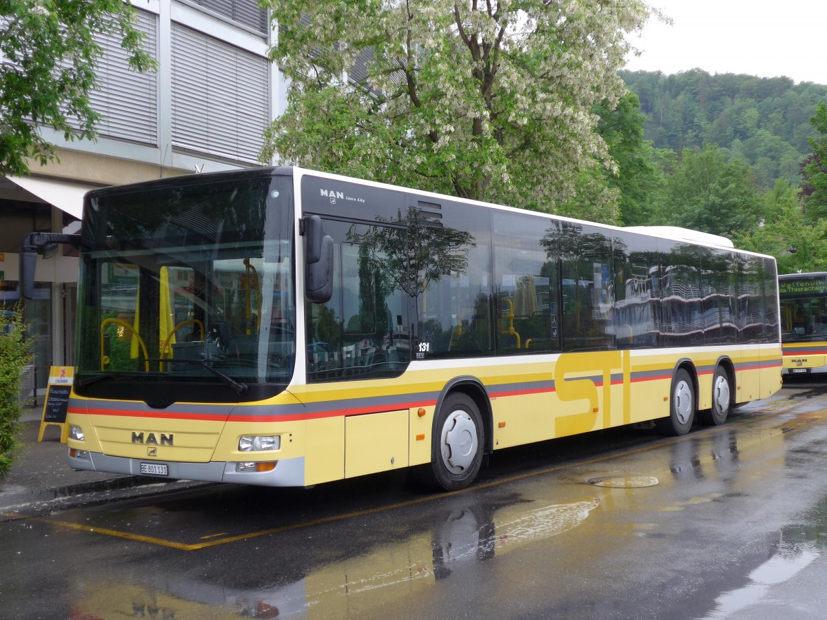 (150'765) - STI Thun - Nr. 131/BE 801'131 - MAN am 26. Mai 2014 bei der Schiffl�ndte Thun
