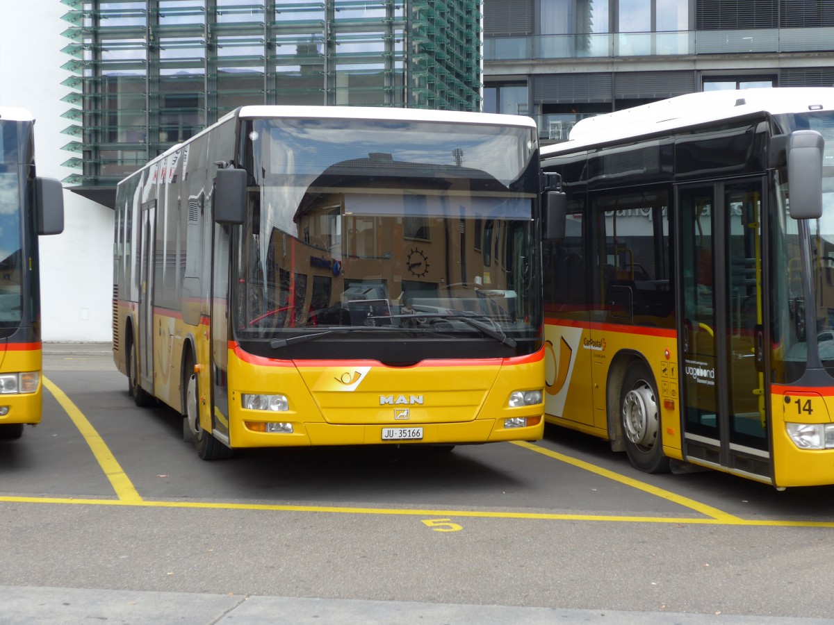 (151'051) - Odiet, Pleigne - JU 35'166 - MAN/G�ppel am 29. Mai 2014 in Del�mont, Place de la Poste