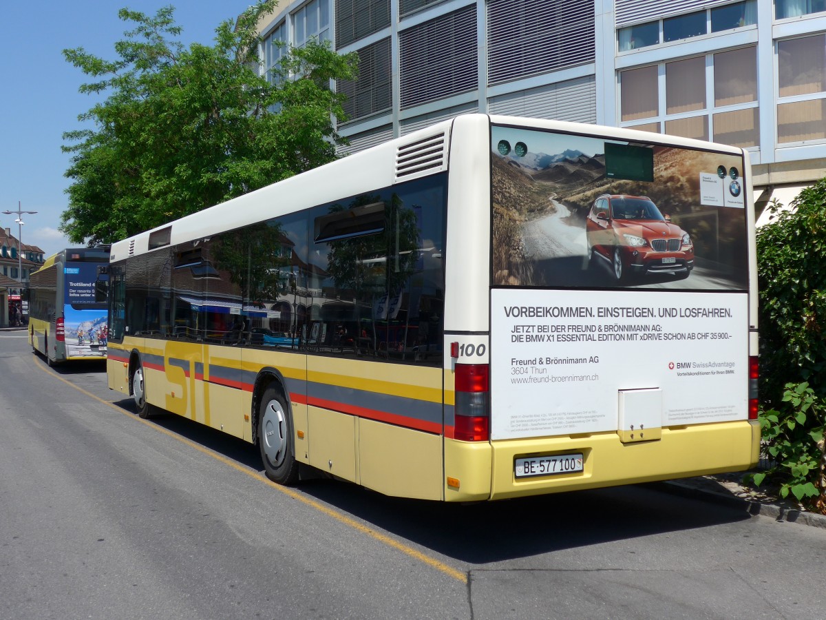 (151'456) - STI Thun - Nr. 100/BE 577'100 - MAN am 12. Juni 2014 bei der Schiffl�ndte Thun