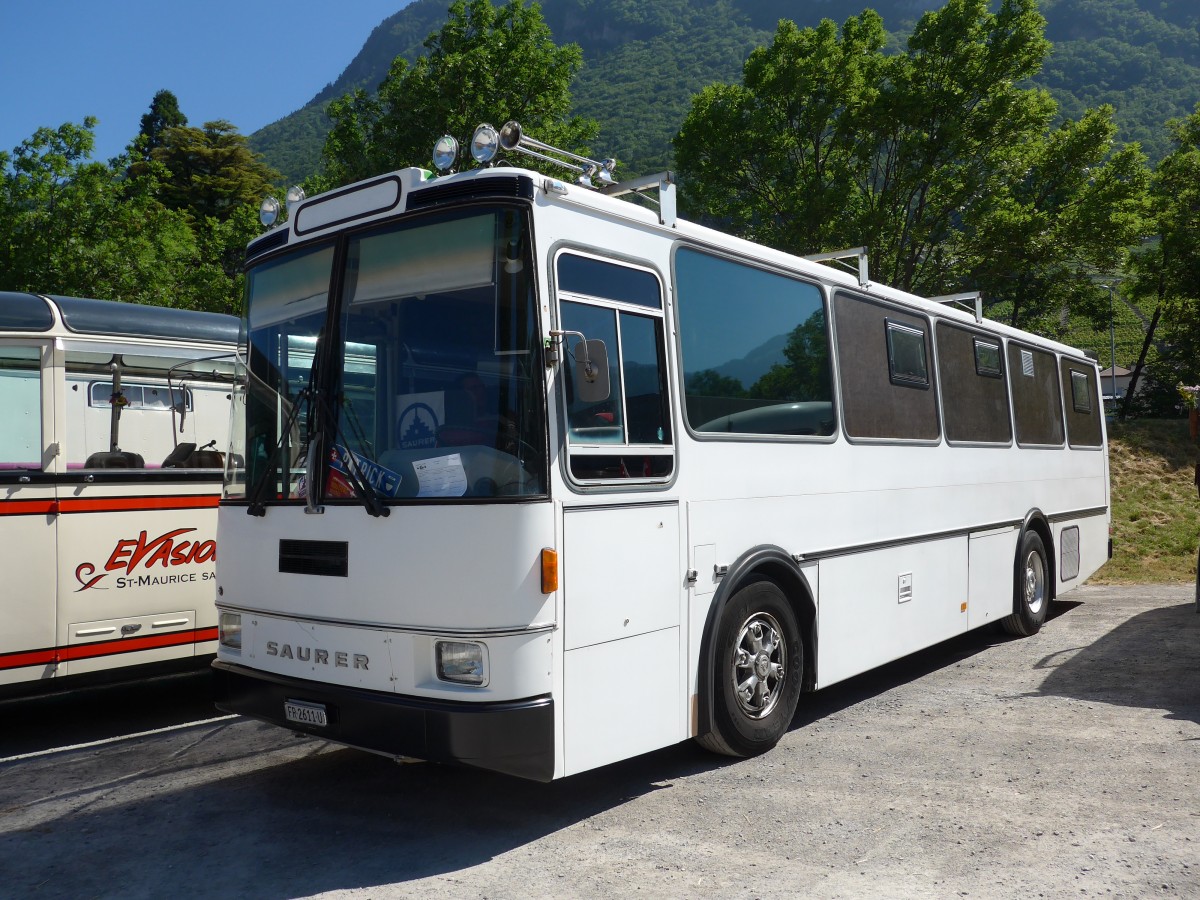 (151'631) - Cassella, Le Ch�telard - FR 2611 U - Saurer/Lauber (ex Epiney, Ayer) am 21. Juni 2014 in Aigle, Saurertreffen