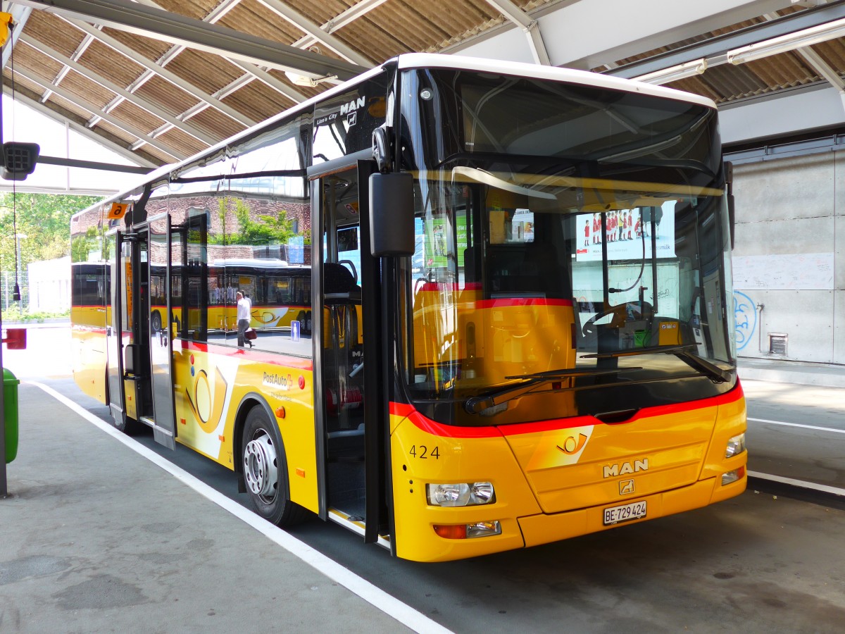(151'792) - PostAuto Bern - Nr. 424/BE 729'424 - MAN/G�ppel (ex Matt, FL-Mauren Nr. 58) am 23. Juni 2014 in Bern, Postautostation