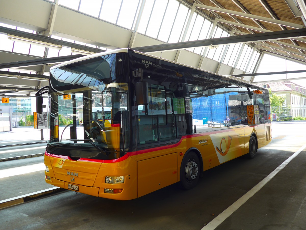 (151'794) - PostAuto Bern - Nr. 424/BE 729'424 - MAN/G�ppel (ex Matt, FL-Mauren Nr. 58) am 23. Juni 2014 in Bern, Postautostation