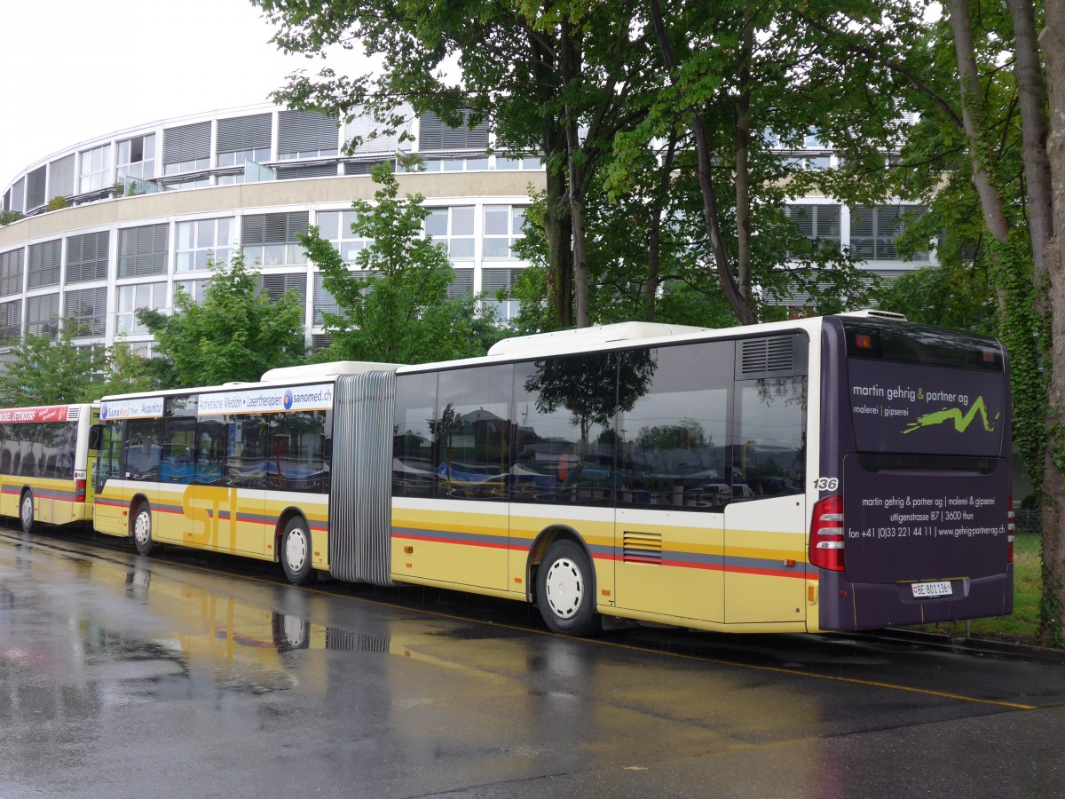 (152'023) - STI Thun - Nr. 136/BE 801'136 - Mercedes am 2. Juli 2014 bei der Schiffl�ndte Thun