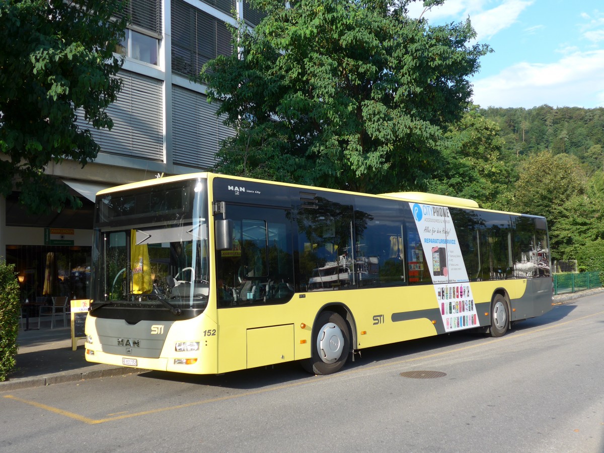 (153'472) - STI Thun - Nr. 152/BE 801'152 - MAN am 24. Juli 2014 bei der Schiffl�ndte Thun