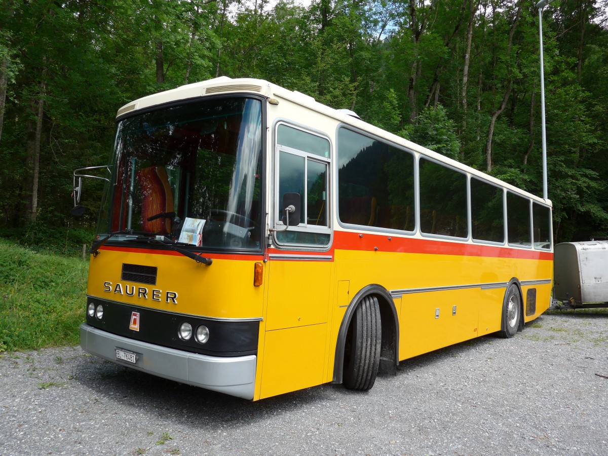 (153'487) - Ziegler, Pratteln - BL 76'481 - Saurer/R&J (ex Schnider, Sch�pfheim) am 27. Juli 2014 in Lenk, Kuspo