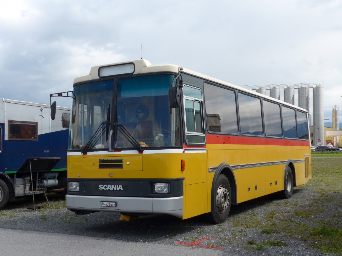 (153'769) - Schneller, M�genwil - AG 408'626 - Scania/Lauber (ex Dubuis, Savi�se) am 16. August 2014 in Altst�tten, Allmendplatz