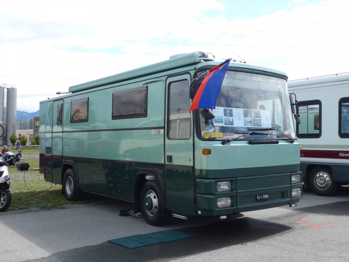 (153'799) - Aus Liechtenstein: Marxer, Schaan - FL 5908 - Magirus-Deutz am 16. August 2014 in Altst�tten, Allmendplatz