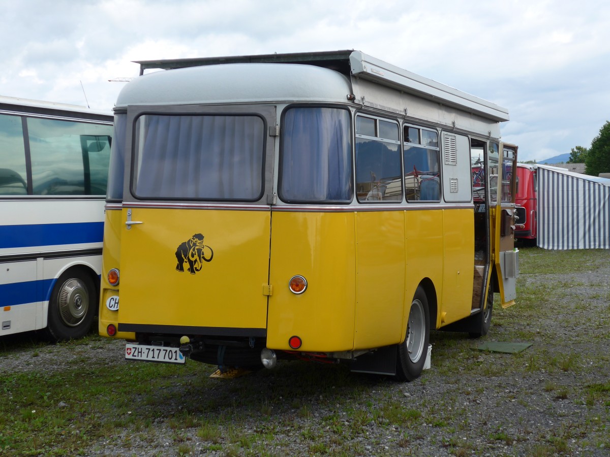 (153'838) - Langenegger S., W�denswil - ZH 717'701 - Saurer-OM am 16. August 2014 in Altst�tten, Allmendplatz