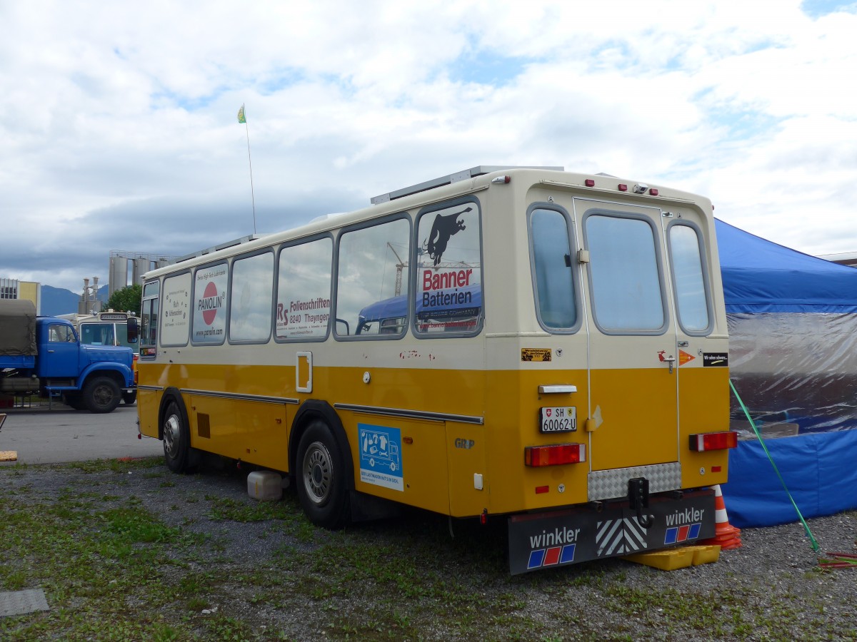 (153'853) - Oberh�nsli, Thayngen - SH 60'062 U - FBW/T�scher (ex Bus-Halter, Wil Nr. 9) am 16. August 2014 in Altst�tten, Allmendplatz