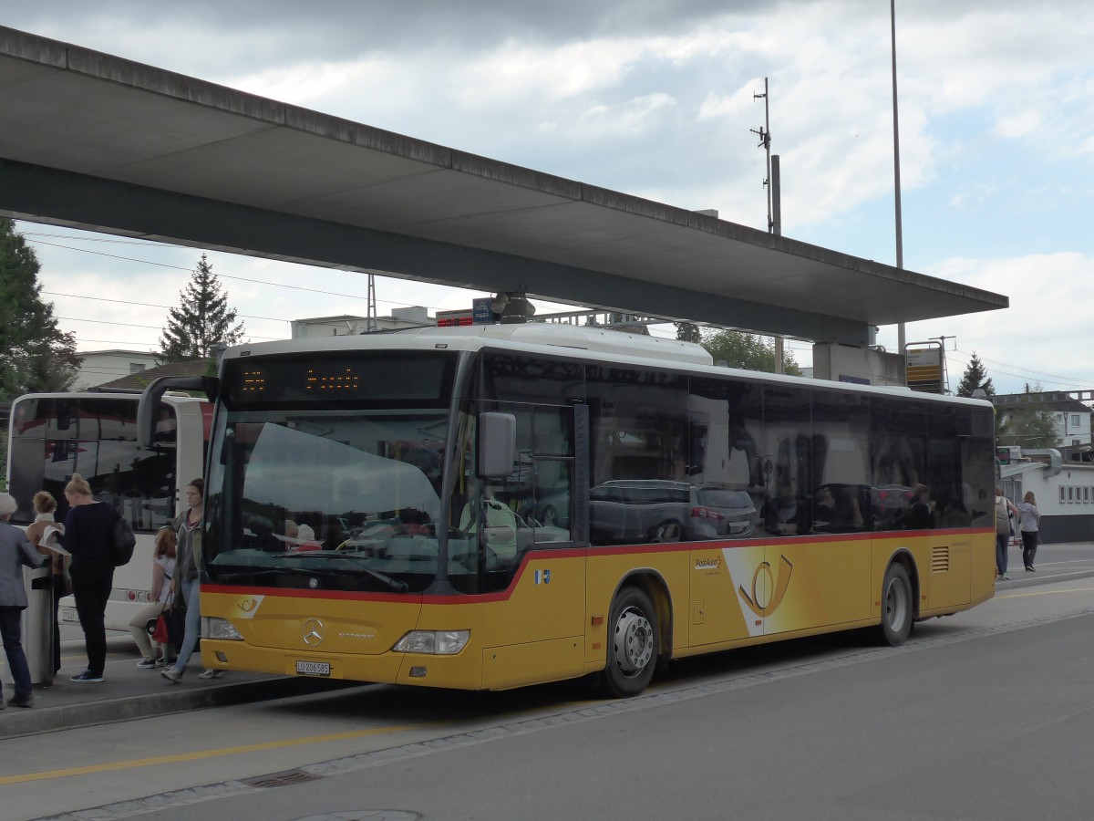 (154'152) - SB Trans, Sursee - Nr. 8/LU 206'585 - Mercedes (ex H�sler, Rickenbach) am 19. August 2014 beim Bahnhof Sursee