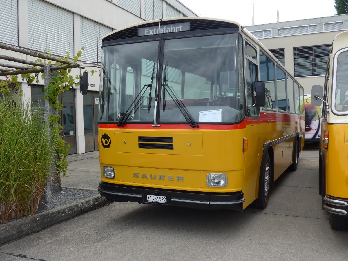 (154'488) - Marugg, Gelterkinden - AG 434'522 - Saurer/Hess (ex D�rfelt, D-Gahlenz; ex P 24'254) am 30. August 2014 in Oberkirch, CAMPUS Sursee