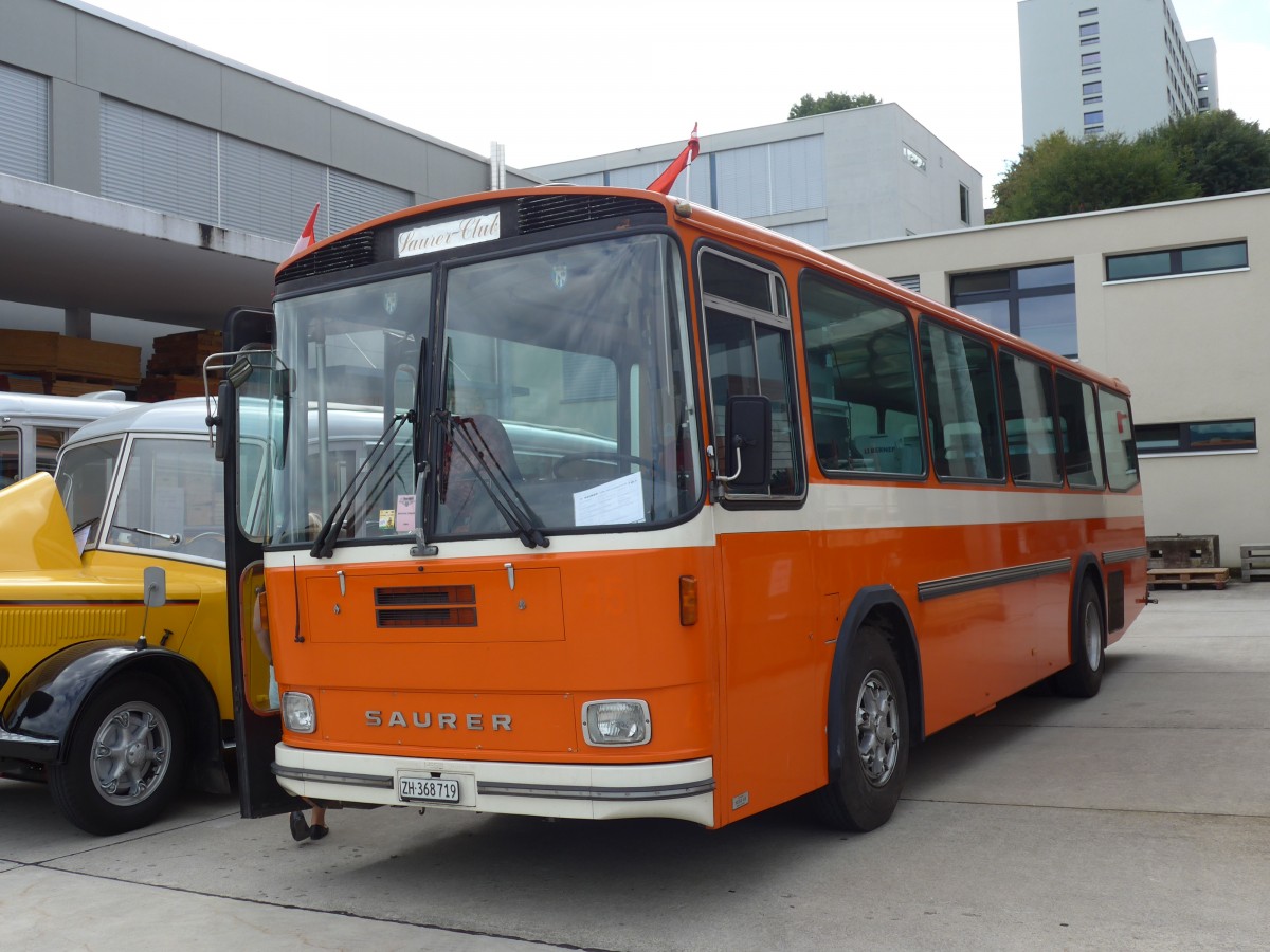 (154'496) - Mangold, Oberengstringen - ZH 368'719 - Saurer/Hess (ex RhV Altst�tten Nr. 45) am 30. August 2014 in Oberkirch, CAMPUS Sursee