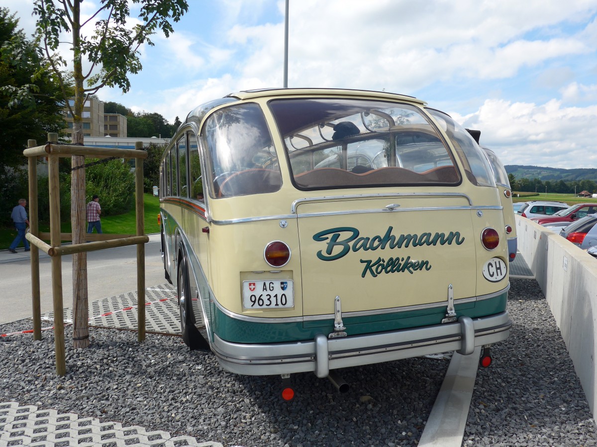(154'585) - Bachmann, K�lliken - AG 96'310 - Saurer/R&J (ex BSF Hochdorf; ex Wenger, Interlaken) am 30. August 2014 in Oberkirch, CAMPUS Sursee