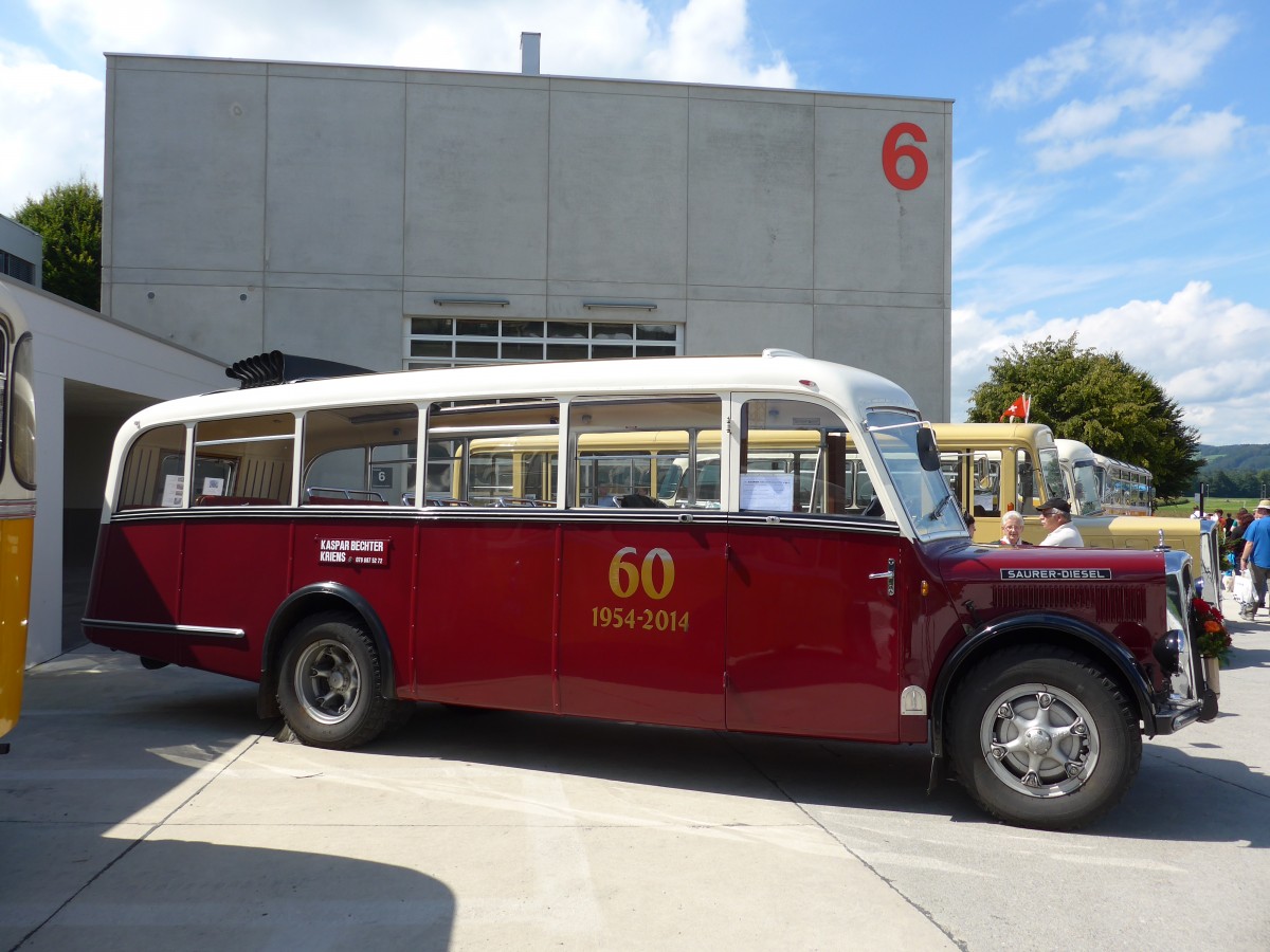 (154'596) - Bechter, Kriens - Saurer/Krapf (ex M�nch, D-Marienberg; ex Spirig, Widnau; ex RhV Altst�tten Nr. 33; ex Th�r, Eichberg) am 30. August 2014 in Oberkirch, CAMPUS Sursee