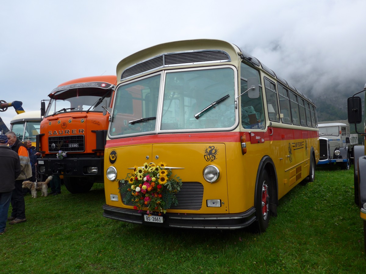 (154'949) - Fischer, Basel - Nr. 21/BS 2661 - FBW/Gangloff (ex B�tra, Birr Nr. 21; ex P 24'160) am 13. September 2014 in Chur, Waffenplatz