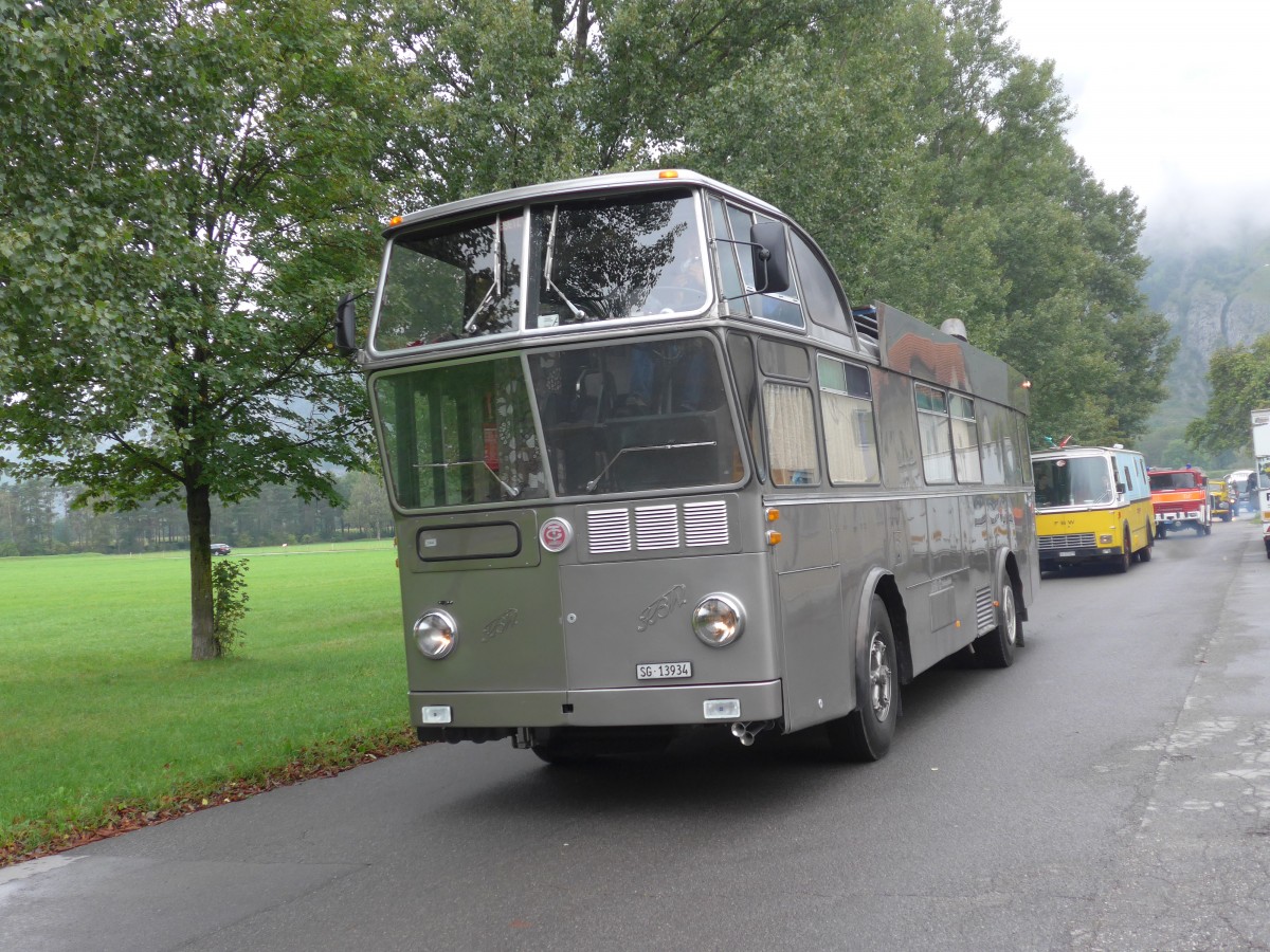 (155'084) - Schneider, Schmerikon - SG 13'934 - FBW/T�scher Hochlenker (ex Basler, Hofstetten; ex VBZ Z�rich Nr. 244) am 13. September 2014 in Chur, Waffenplatz