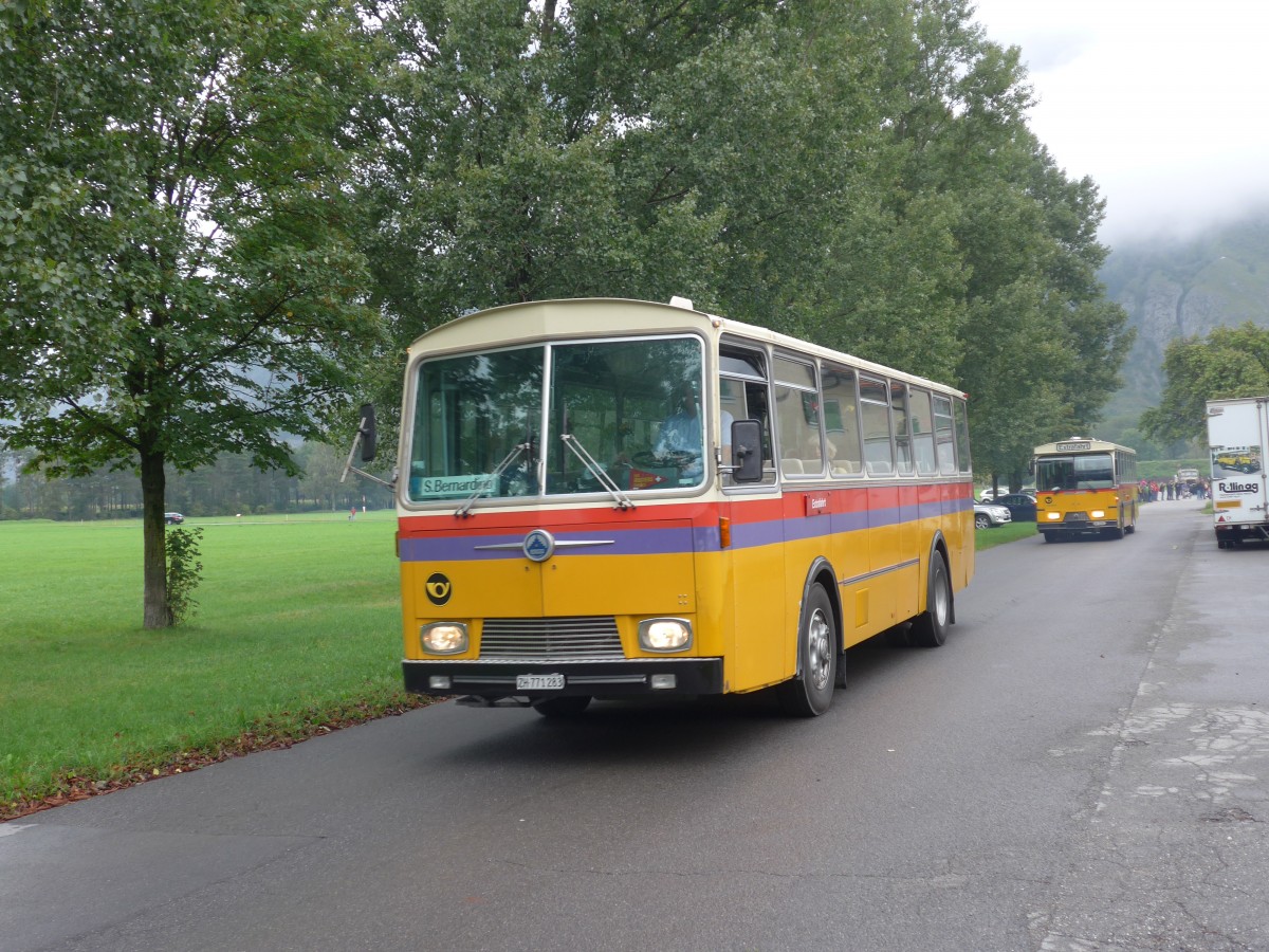 (155'101) - Rothmayr, Wermatswil - ZH 771'283 - Saurer/T�scher am 13. September 2014 in Chur, Waffenplatz