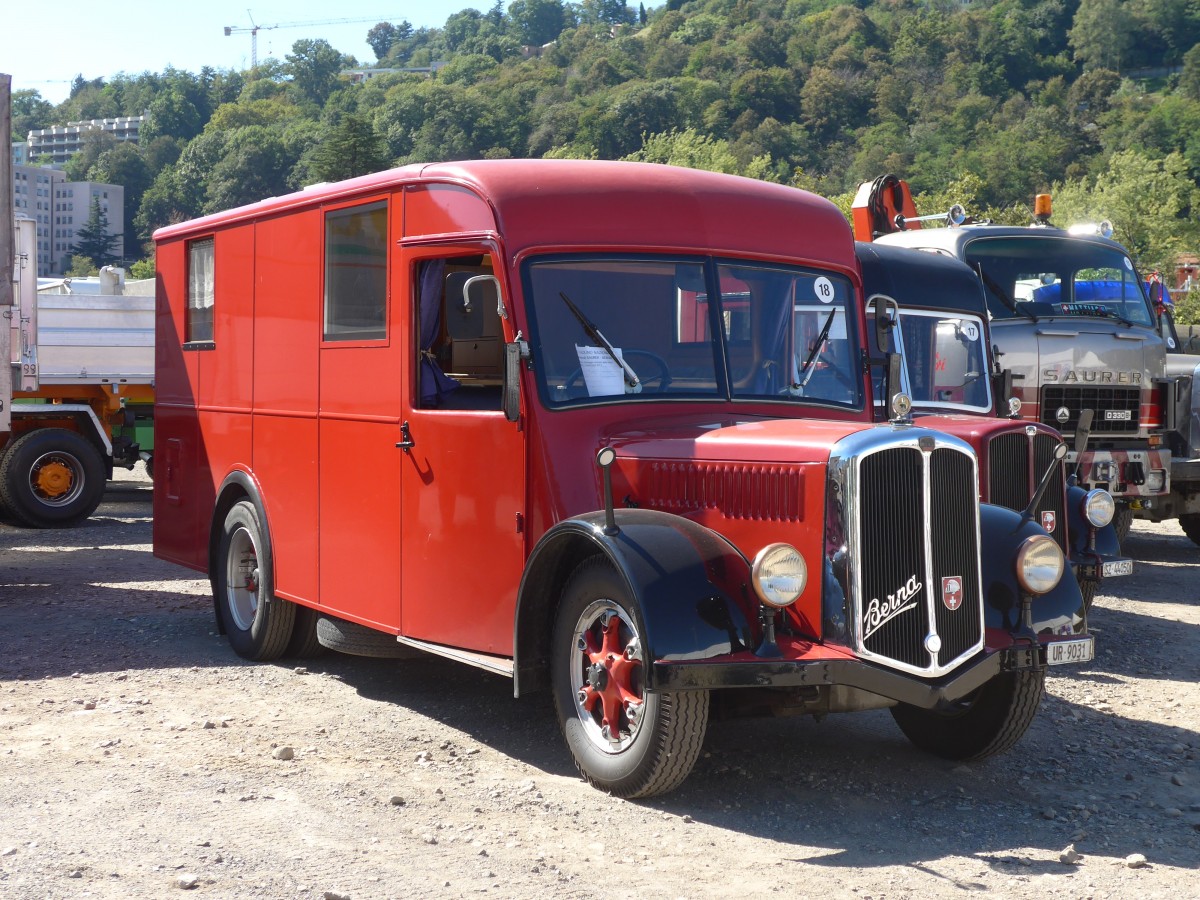 (155'186) - Schuler, Amsteg - UR 9031 - Berna/Hess (ex H�fliger, Luzern; ex M+3143) am 13. September 2014 in Lugano, Saurertreffen