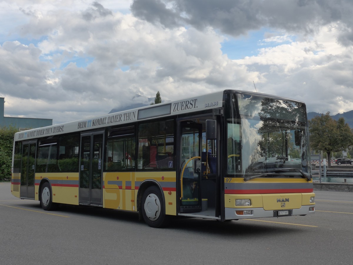 (155'307) - STI Thun - Nr. 97/BE 577'097 - MAN am 20. September 2014 bei der Schiffl�ndte Thun