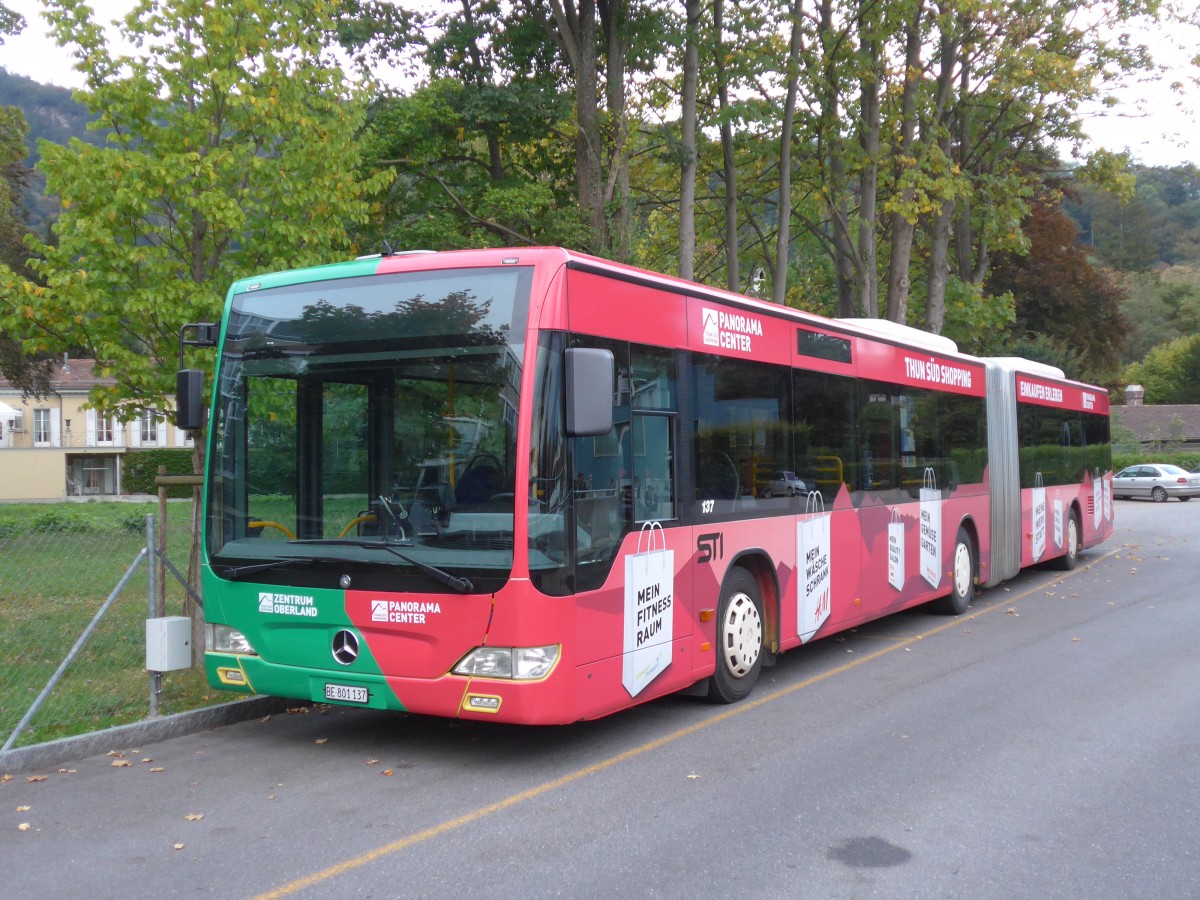 (155'568) - STI Thun - Nr. 137/BE 801'137 - Mercedes am 7. Oktober 2014 bei der Schiffl�ndte Thun
