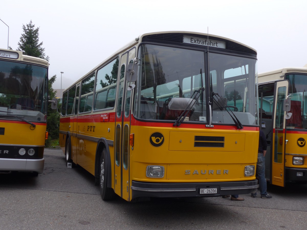 (155'623) - Schmid, Th�rishaus - BE 26'206 - Saurer/T�scher (ex P 24'244) am 12. Oktober 2014 in K�ssnacht, Rest, Frohsinn