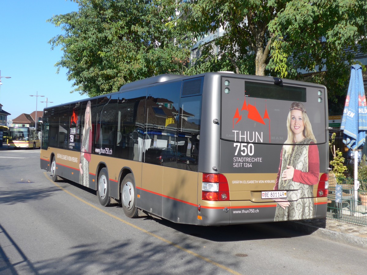 (156'331) - STI Thun - Nr. 149/BE 801'149 - MAN am 29. Oktober 2014 bei der Schiffl�ndte Thun