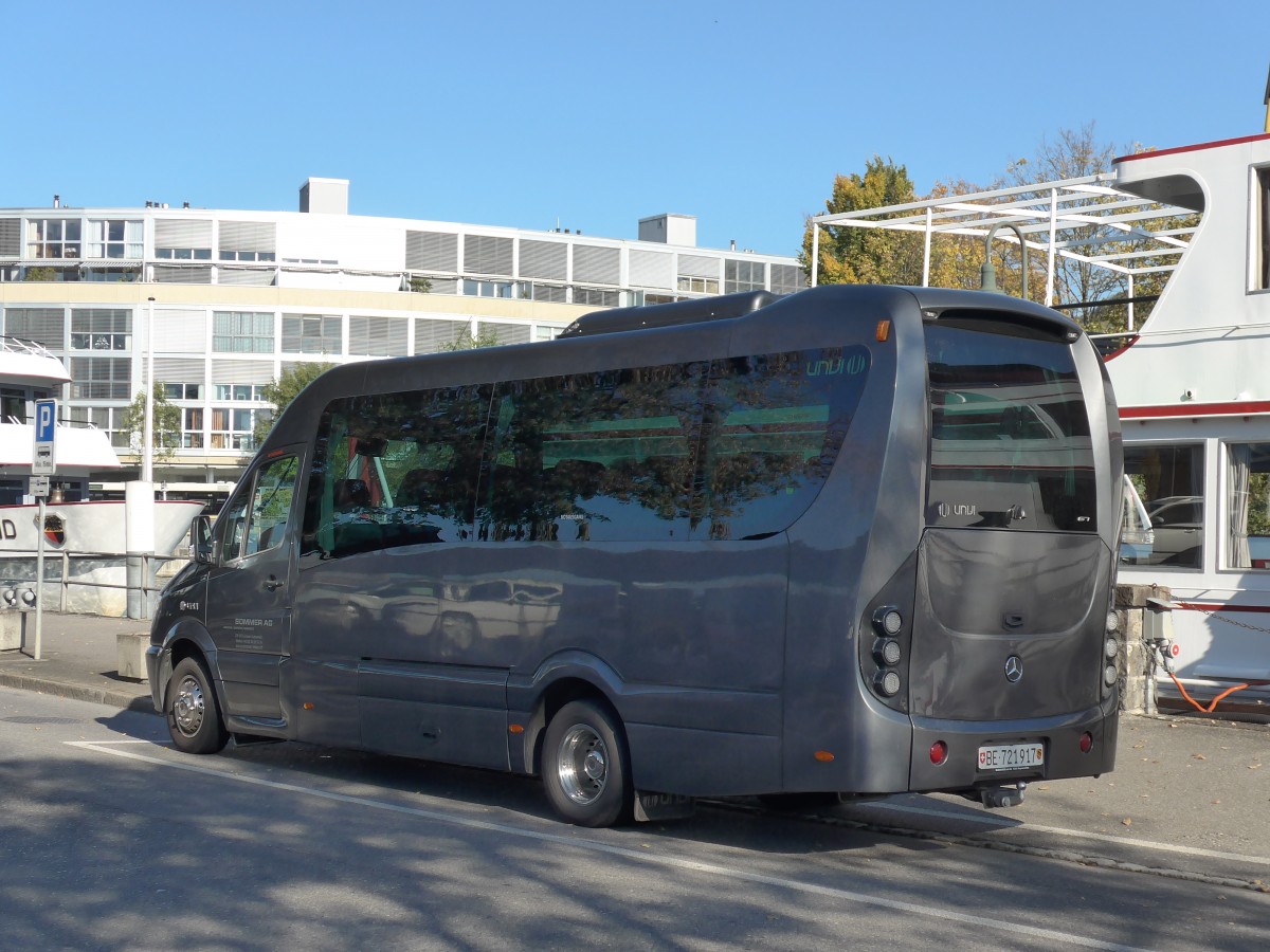 (156'333) - Sommer, Gr�nen - BE 721'917 - Mercedes/UNVI am 29. Oktober 2014 bei der Schiffl�ndte Thun